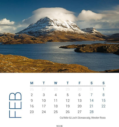 Carousel Worldwide, Scottish Lochs & Mountains 2026 Desk Calendar