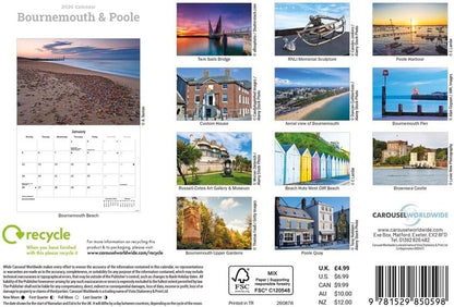 Carousel Worldwide, Bournemouth & Poole 2026 A5 Wall Calendar