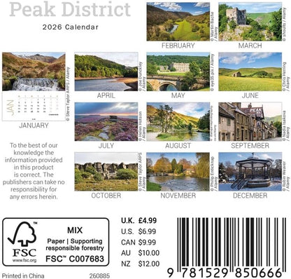 Carousel Worldwide, Peak District 2026 Desk Calendar