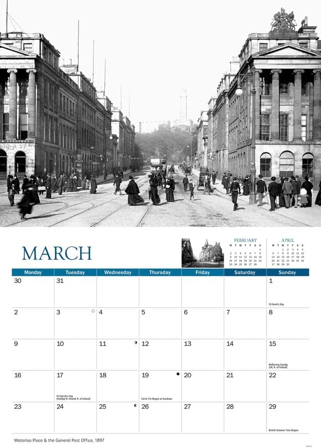Carousel Worldwide, Edinburgh Memories 2026 A4 Wall Calendar