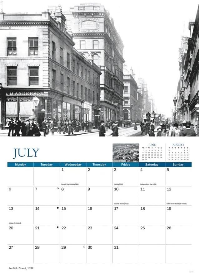 Carousel Worldwide, Glasgow Memories 2026 A4 Wall Calendar
