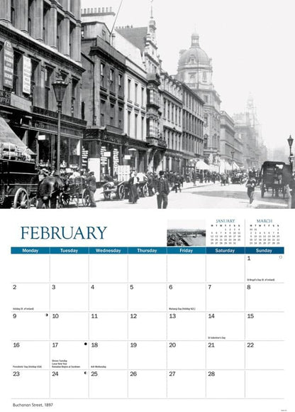 Carousel Worldwide, Glasgow Memories 2026 A4 Wall Calendar