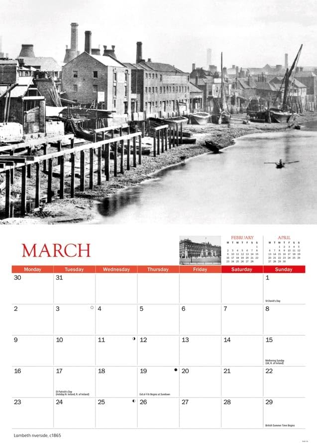 Carousel Worldwide, Nostalgic London 2026 A4 Wall Calendar