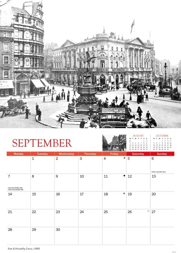 Carousel Worldwide, Nostalgic London 2026 A4 Wall Calendar