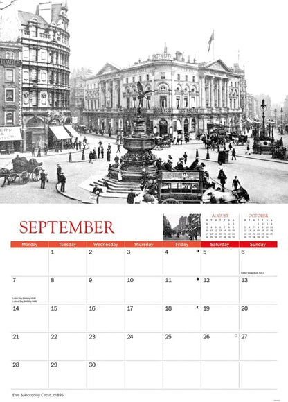 Carousel Worldwide, Nostalgic London 2026 A4 Wall Calendar