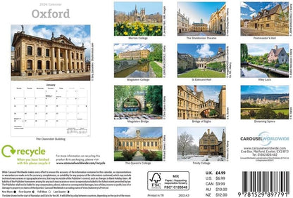 Carousel Worldwide, Oxford 2026 A5 Wall Calendar
