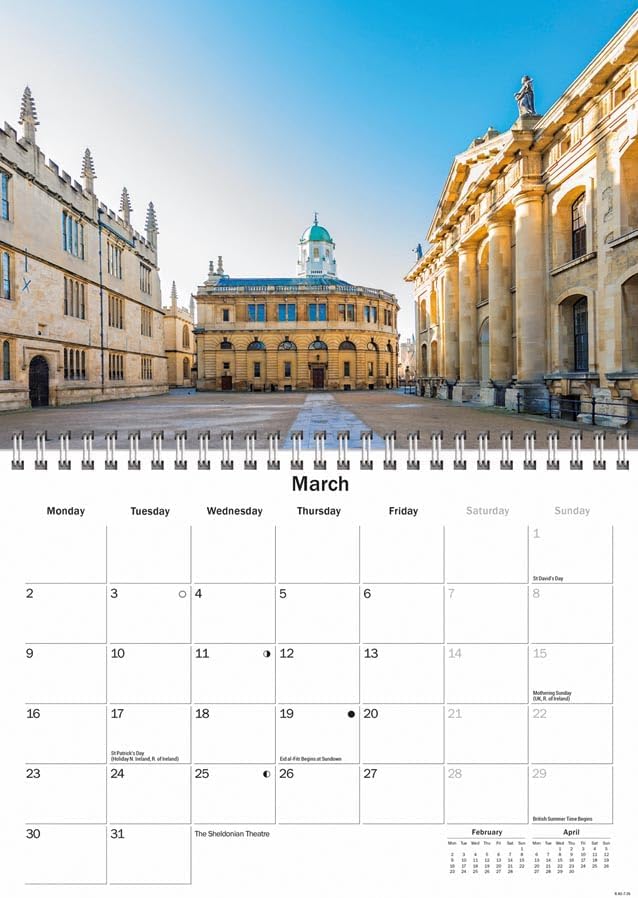 Carousel Worldwide, Oxford 2026 A5 Wall Calendar