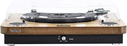 Aiwa: Giradischi Bluetooth, 3 Velocita, Radio Fm, Sd E Usb. Gbtur-120Wdmkii