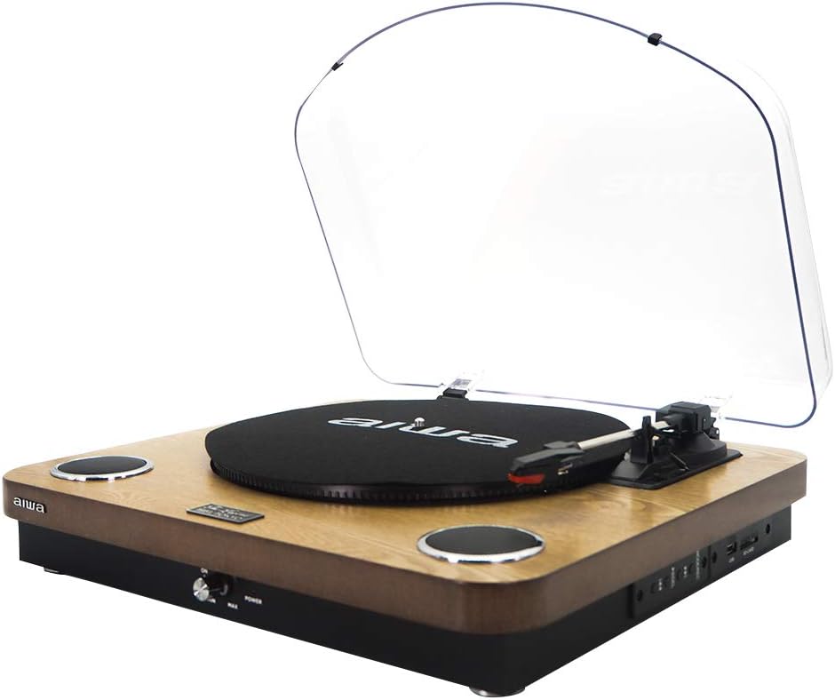 Aiwa: Giradischi Bluetooth, 3 Velocita, Radio Fm, Sd E Usb. Gbtur-120Wdmkii