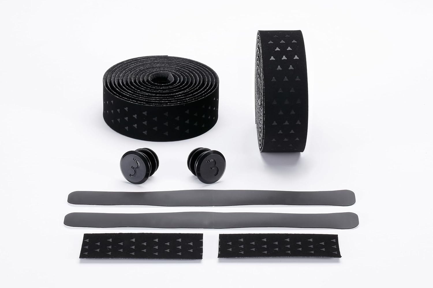 BBB Cycling RoyalRibbon Gel Lenkerband Rennrad | Stoßdämpfendes Griffband | Enthält Abschlussband und Lenkerstopfen | Schwarz | BHT-18