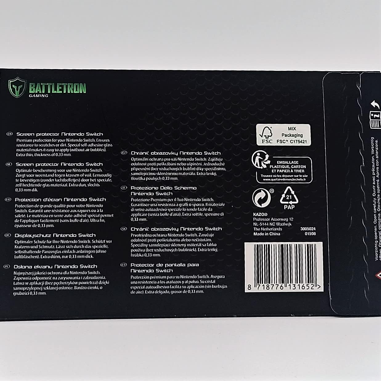 Battletron Screen Protector - Geschikt Voor Voor Nintendo Switch - [Dutch Import]