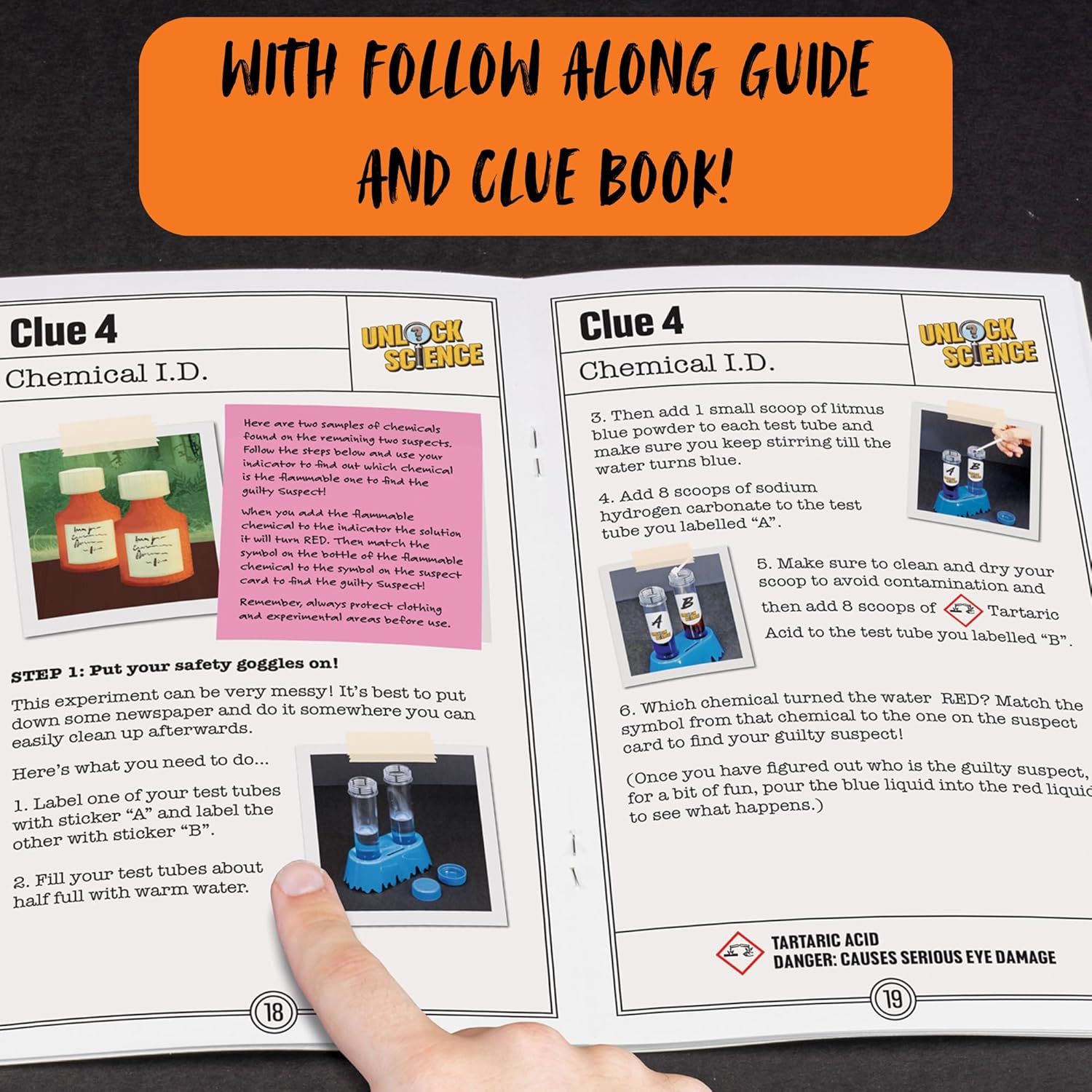 Galt Unlock Science - Fire Fire! Kit para niños a Partir de 8 años, Juego de experimentos científicos Stem y Divertido Juego de resolución de crímenes, Juego de Misterio para niños, aprende Ciencia