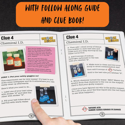 Galt Unlock Science - Fire Fire! Kit para niños a Partir de 8 años, Juego de experimentos científicos Stem y Divertido Juego de resolución de crímenes, Juego de Misterio para niños, aprende Ciencia