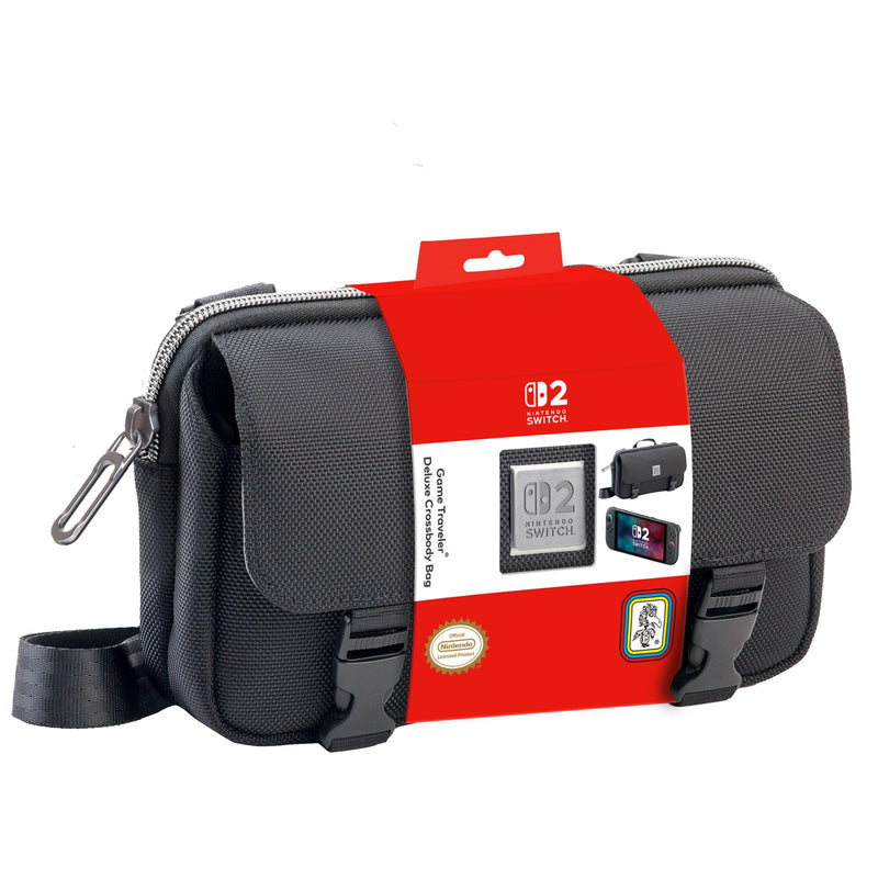 RDS - Licensed Nintendo Switch 2, Nintendo Switch OLED, & Nintendo Switch, Game Traveler Deluxe Horizontal Crossbody Bag – Holds Nintendo System and Accessories