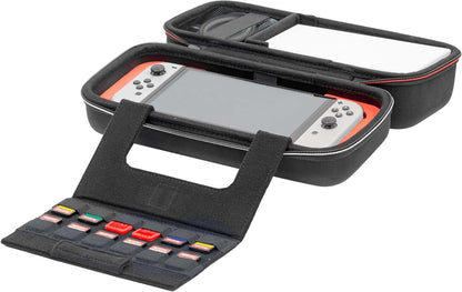 RDS - Licensed Nintendo Switch 2, Nintendo Switch OLED & Nintendo Switch Systems Game Traveler Deluxe System Case – Holds 12 Game Cards & microSD Card Case Holds 2pcs & Each Holds 2 microSD Cards