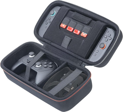 RDS - Licensed Nintendo Switch 2, Nintendo Switch OLED & Nintendo Switch Systems Game Traveler Deluxe System Case – Holds 12 Game Cards & microSD Card Case Holds 2pcs & Each Holds 2 microSD Cards