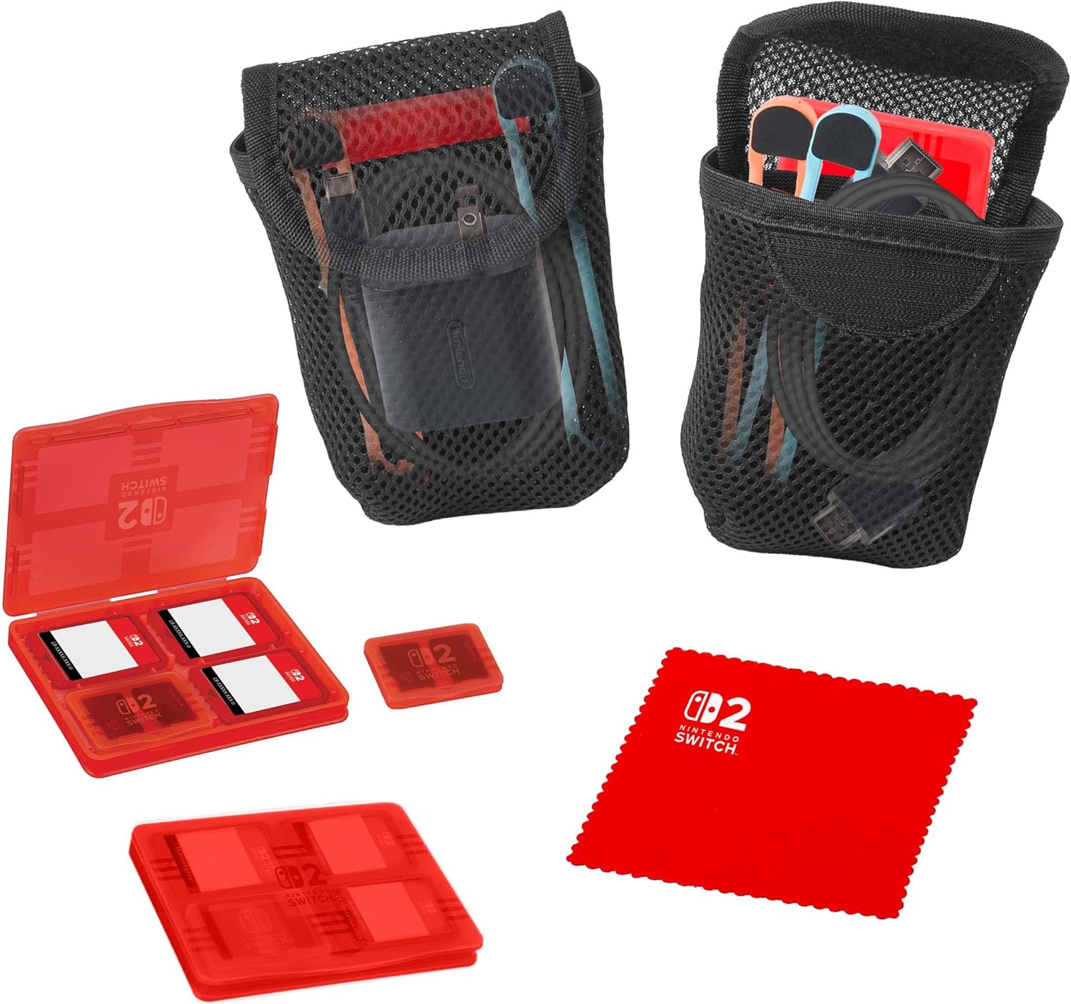 RDS - Licensed Nintendo Switch 2, Nintendo Switch OLED & Nintendo Switch Systems Game Traveler Deluxe System Case – Holds AC Adapter, HDMI Cable, Joy-Con Straps & Game Card Case & Cards