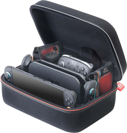 RDS - Licensed Nintendo Switch 2, Nintendo Switch OLED & Nintendo Switch Systems Game Traveler Deluxe System Case – Holds AC Adapter, HDMI Cable, Joy-Con Straps & Game Card Case & Cards