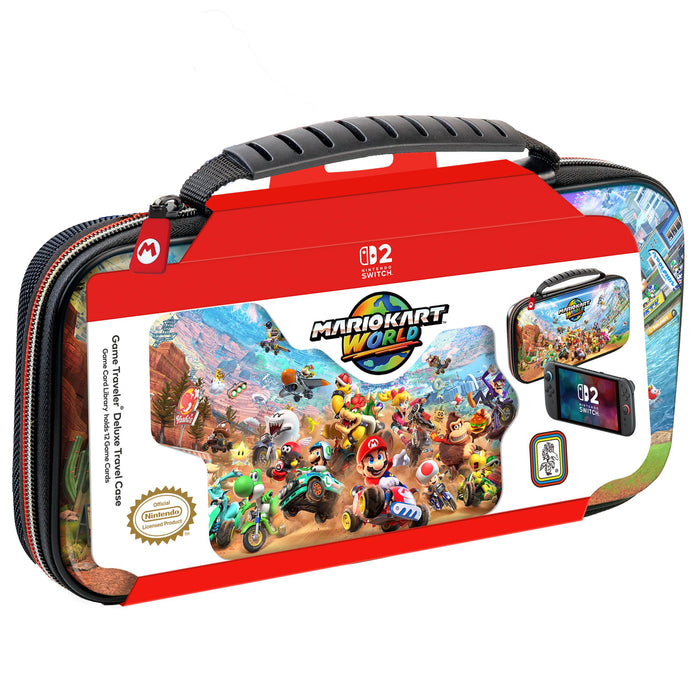 Game Traveler Nintendo Switch 2, Switch OLED & Switch Systems Mario Kart Game Traveler Deluxe Travel Case - Holds System, Card Cases & Game Cards