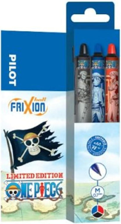 One Piece 3-Pack Rollerball Pen Frixion Ball+ Limited Edition Le 0.7