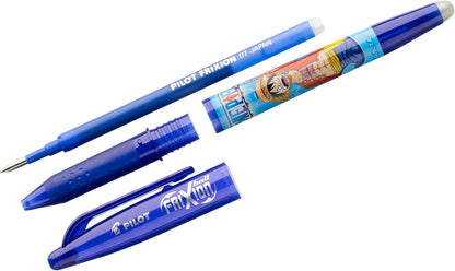 PILOT x ONE PIECE - Collector's Set of 3 Frixion Ball + 3 Frixion Ball Plus + 4 Stickers - Erasable Pens - Limited Edition One Piece - Refillable Inline Skates - Black, Blue, Red - Medium Tip