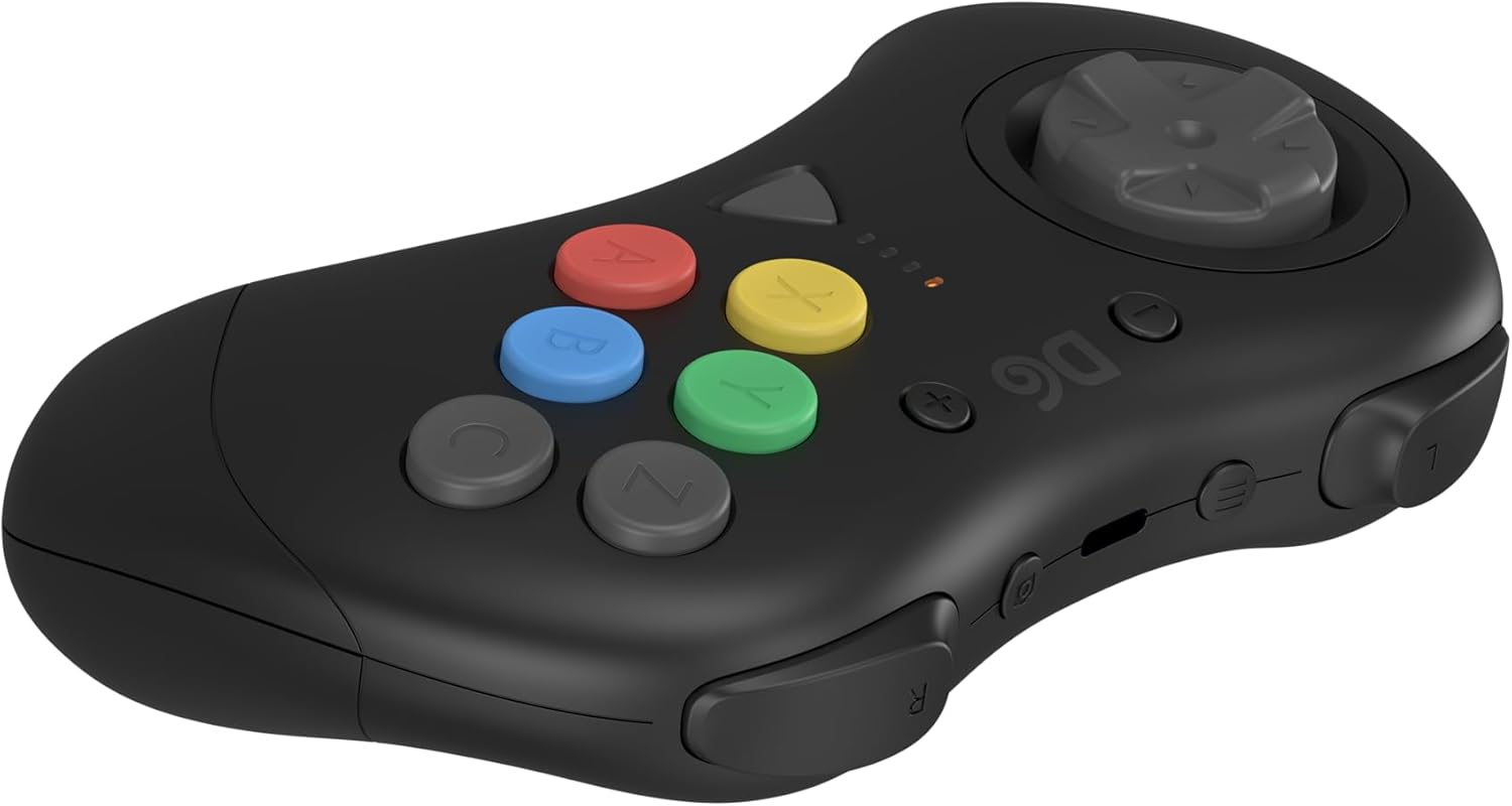 Retro Fighters D6 Dreamcast Wireless Controller for Switch/PC/Dreamcast, Black