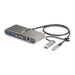 StarTech.com 2-Port USB-C Hub with Gb Ethernet and RS232 FTDI Serial, Attached USB-C to USB-A Dongle, 100W PD Pass-Through, 2x USB-A 5Gbps
