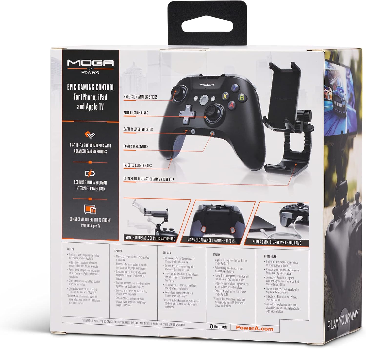 MOGA XP5-i Plus Bluetooth Controller for Mobile & Cloud Gaming on iOS