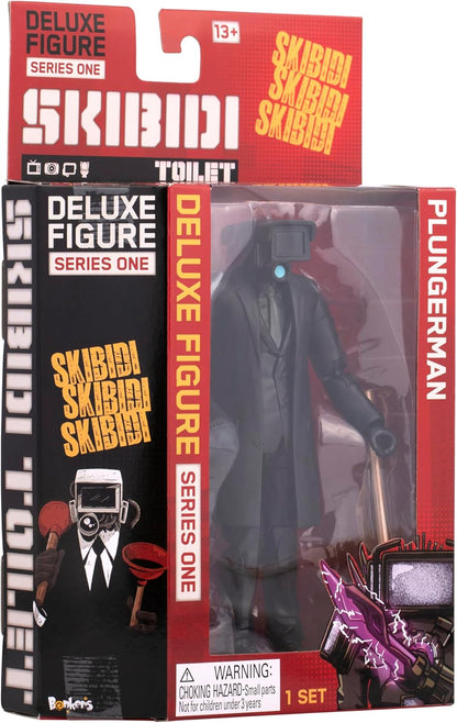 Skibidi Toilet Deluxe Figure Plungerman, Collectible Figures, Officially Licensed Merch