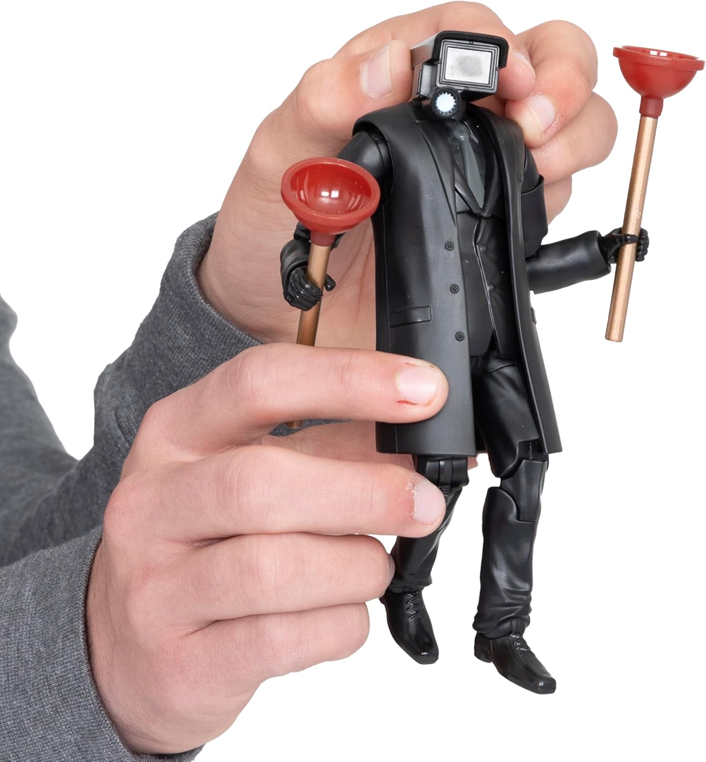 Skibidi Toilet Deluxe Figure Plungerman, Collectible Figures, Officially Licensed Merch