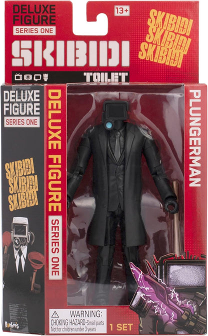 Skibidi Toilet Deluxe Figure Plungerman, Collectible Figures, Officially Licensed Merch