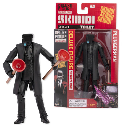 Skibidi Toilet Deluxe Figure Plungerman, Collectible Figures, Officially Licensed Merch