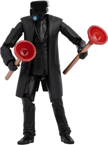 Skibidi Toilet Deluxe Figure Plungerman, Collectible Figures, Officially Licensed Merch