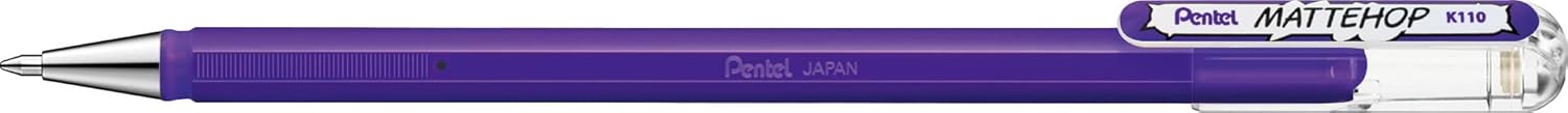 Pentel Mattehop 1.0mm Gel Roller 7pc Wallet - Original Colours