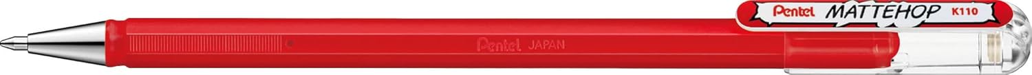 Pentel Mattehop 1.0mm Gel Roller 7pc Wallet - Original Colours