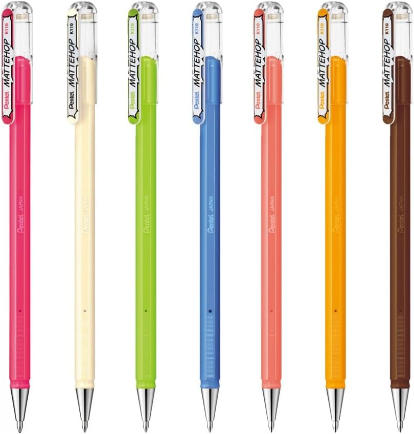 Pentel Arts Mattehop K110 Sweet Colours 1.0mm tip (Pack of 7)