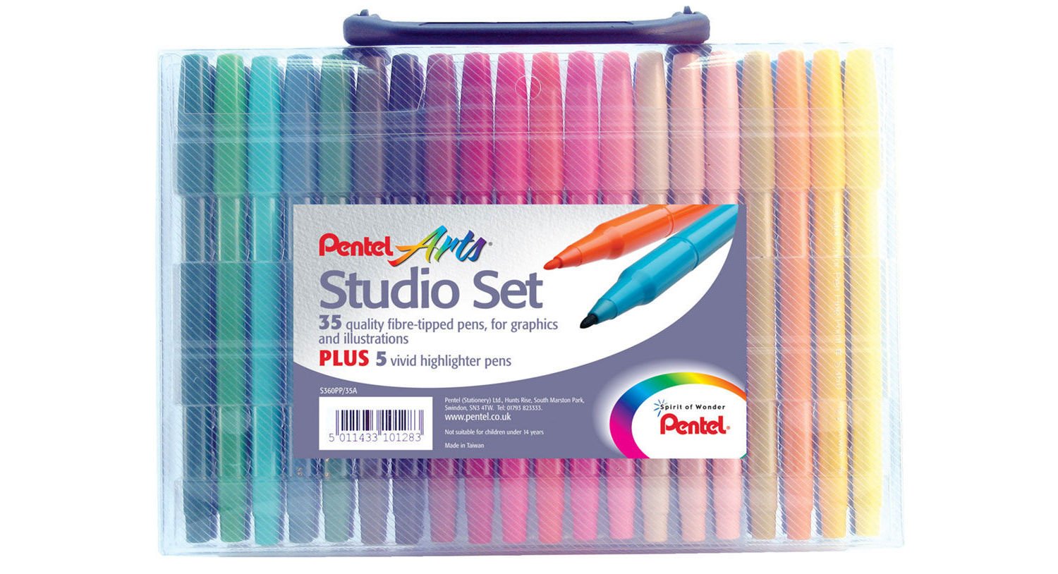 Pentel S360PP-35A Arts Studio Set, Pack of 40