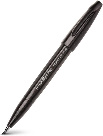 Pentel Brush Sign Pen 12pc Wallet
