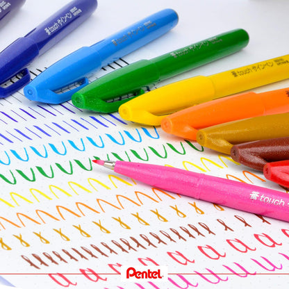 Pentel Brush Sign Pen 12pc Wallet
