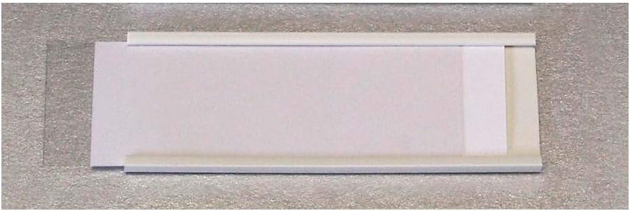 Beaverswood Self-Adhesive PVC Label Holder (Clear) With White Card For Shelving and Racking H30mmxW80mm White (Pack 100)