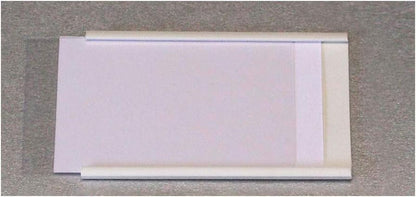 Beaverswood Self-Adhesive PVC Label Holder (Clear) With White Card For Shelving and Racking H30mmxW80mm White (Pack 100)