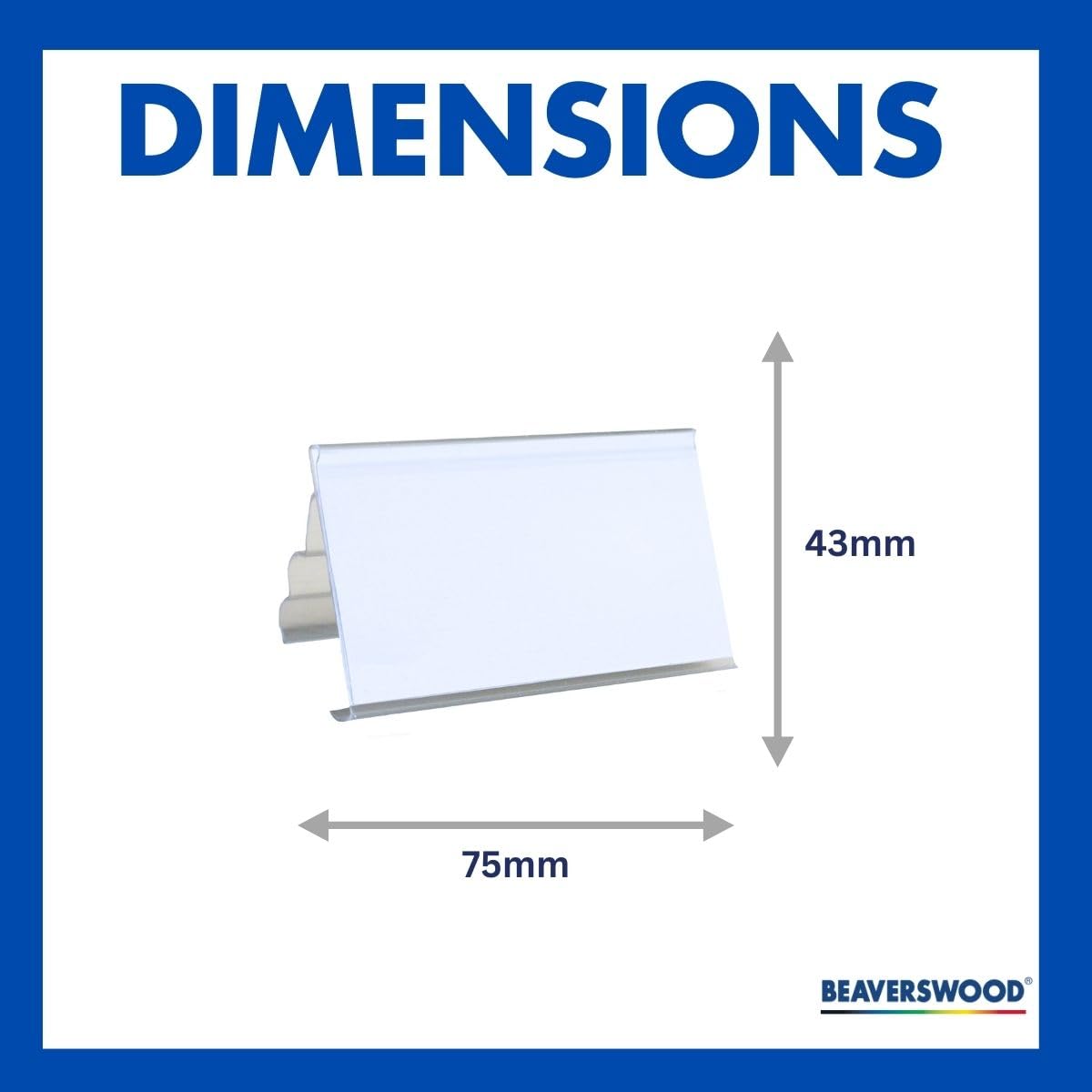 Wire Shelving Clip Holder Pk 12 43x75mm