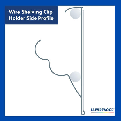 Wire Shelving Clip Holder Pk 12 43x75mm