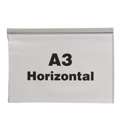 Industrial Strength Clear Pocket, Magnetic, H.316 x W.436mm, A3 Horizontal, Pack of 10 Clear and Durable Presentations, Ideal Rigidity for Everyday Use Display Projects, Protective Shields