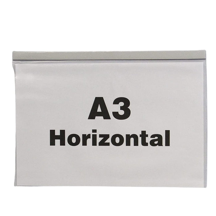 Industrial Strength Clear Pocket, Magnetic, H.316 x W.436mm, A3 Horizontal, Pack of 10 Clear and Durable Presentations, Ideal Rigidity for Everyday Use Display Projects, Protective Shields