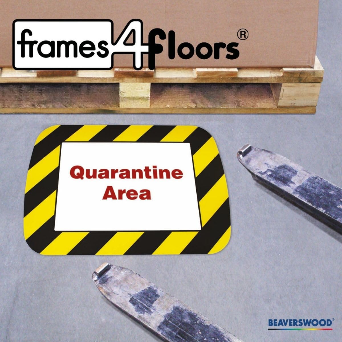 Frames4Floors PVC Floor Label Holders For Warehouse DL (210mmx99mm) Yellow (Pack 10) - FFDLY/10