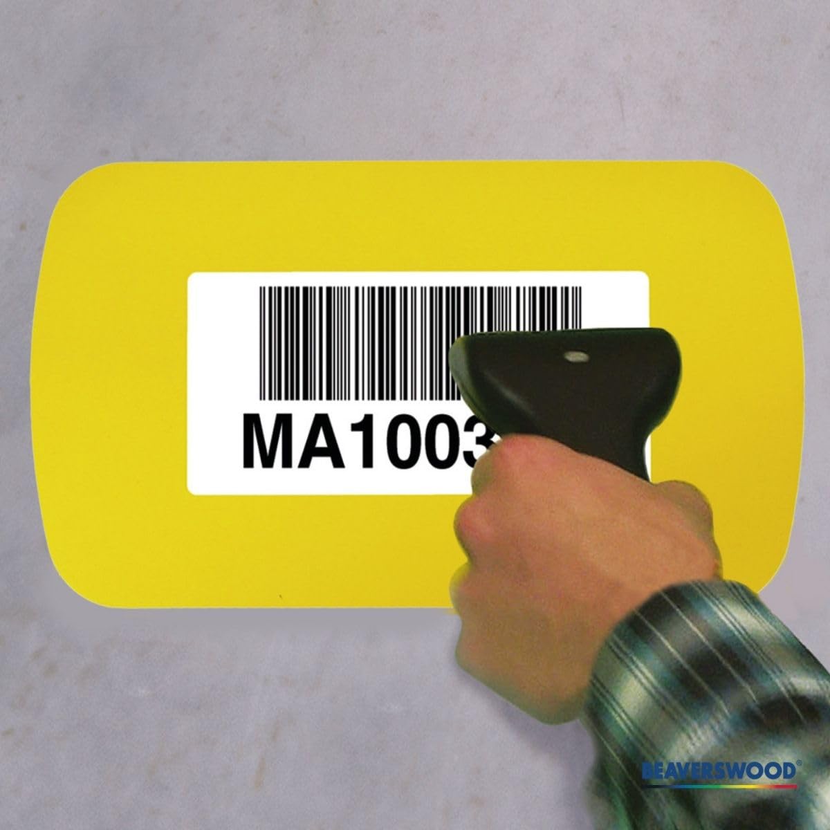 Frames4Floors PVC Floor Label Holders For Warehouse DL (210mmx99mm) Yellow (Pack 10) - FFDLY/10