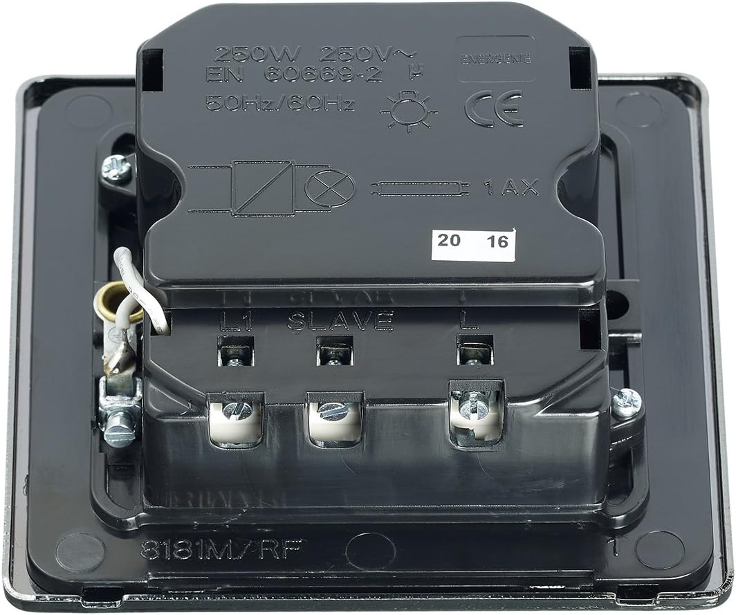 MiHome Smart Black Nickel 1 Gang Dimmer