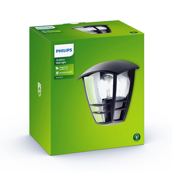 Philips LED Creek Wall Lantern Black