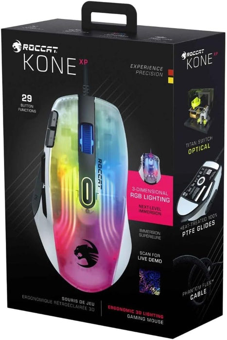 Roccat: Kone Xp - Ergonomic 3D Lighting - Gaming Mouse - White (Pc)